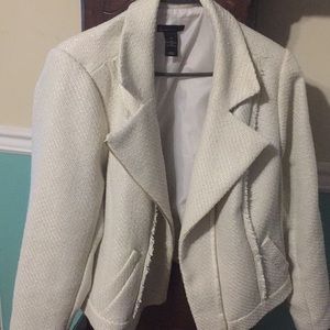 Moto Tweed off-white jacket